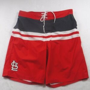MLB St. Louis Cardinals Mens XL Board Shorts Red Blue Swim Trunks Logo